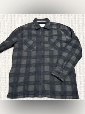 Weatherproof Black and Gray Flannel with Sherpa Interior
